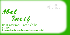 abel kneif business card